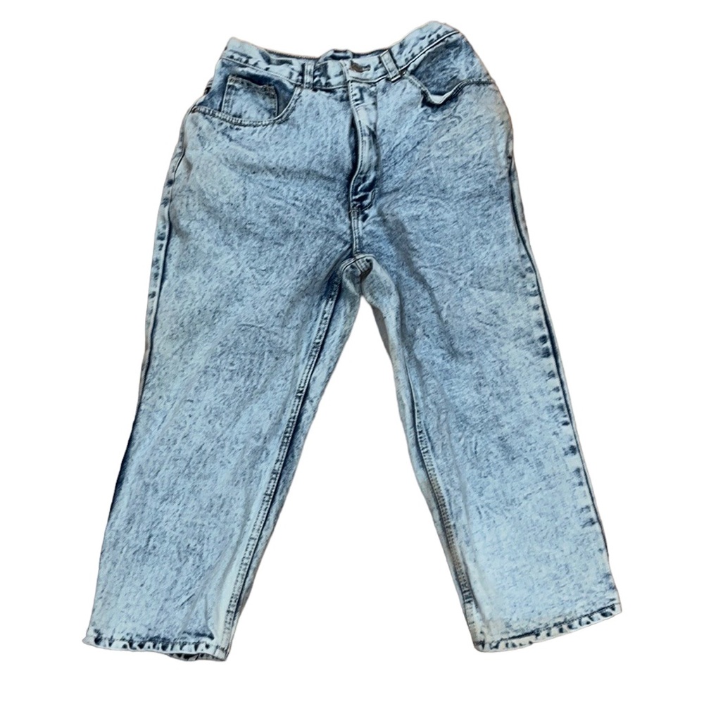 Vintage 90s GITANO EXPRESS Acid Wash Capri Jeans~13/14